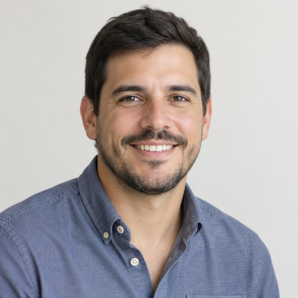 Portrait of a bearded man smiling